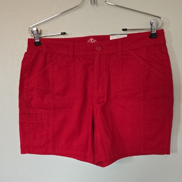 St. John's Bay Pants - St. John's Bay | NWT Red Cotton Mid Rise Shorts Size 8